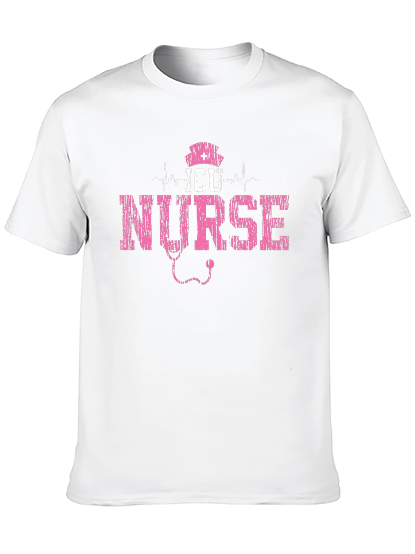 ICU Nurse T-Shirt - Pink Graphic Tee