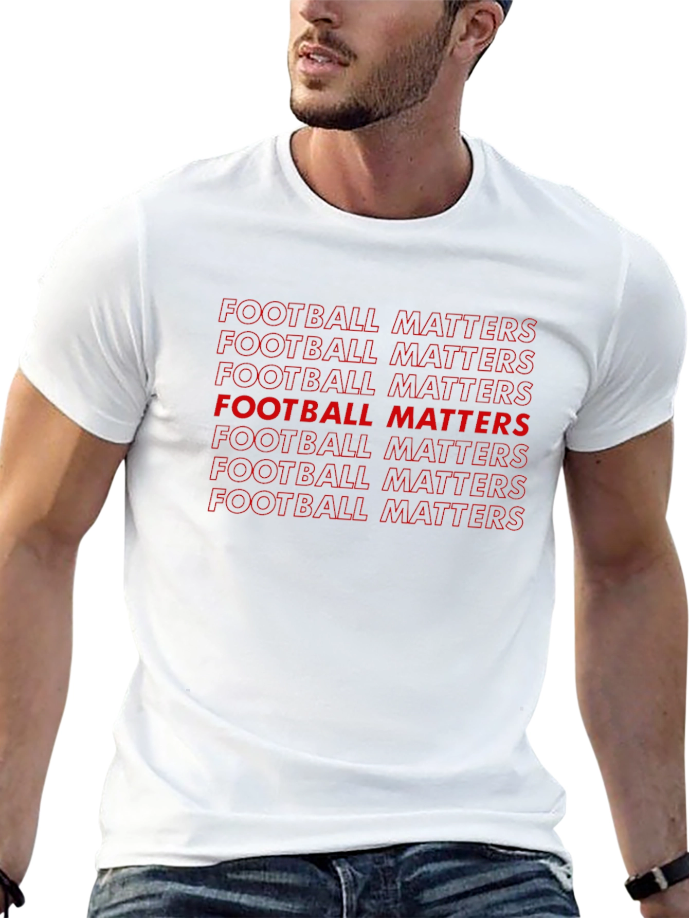 Football Matters Graphic Print Black T-Shirt