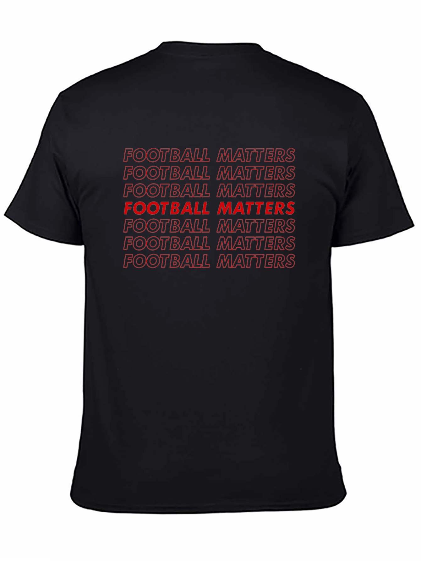 Football Matters Graphic Print Black T-Shirt