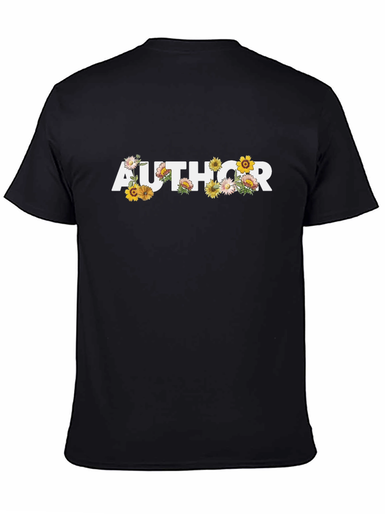 Floral Author Graphic T-Shirt