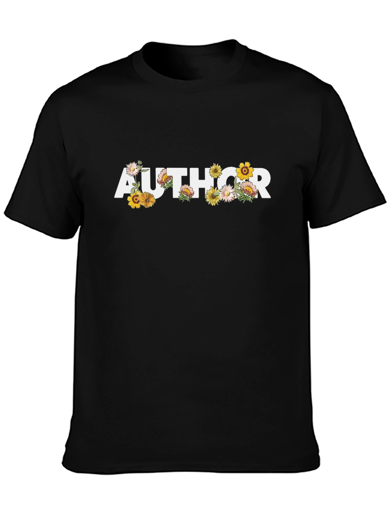 Floral Author Graphic T-Shirt