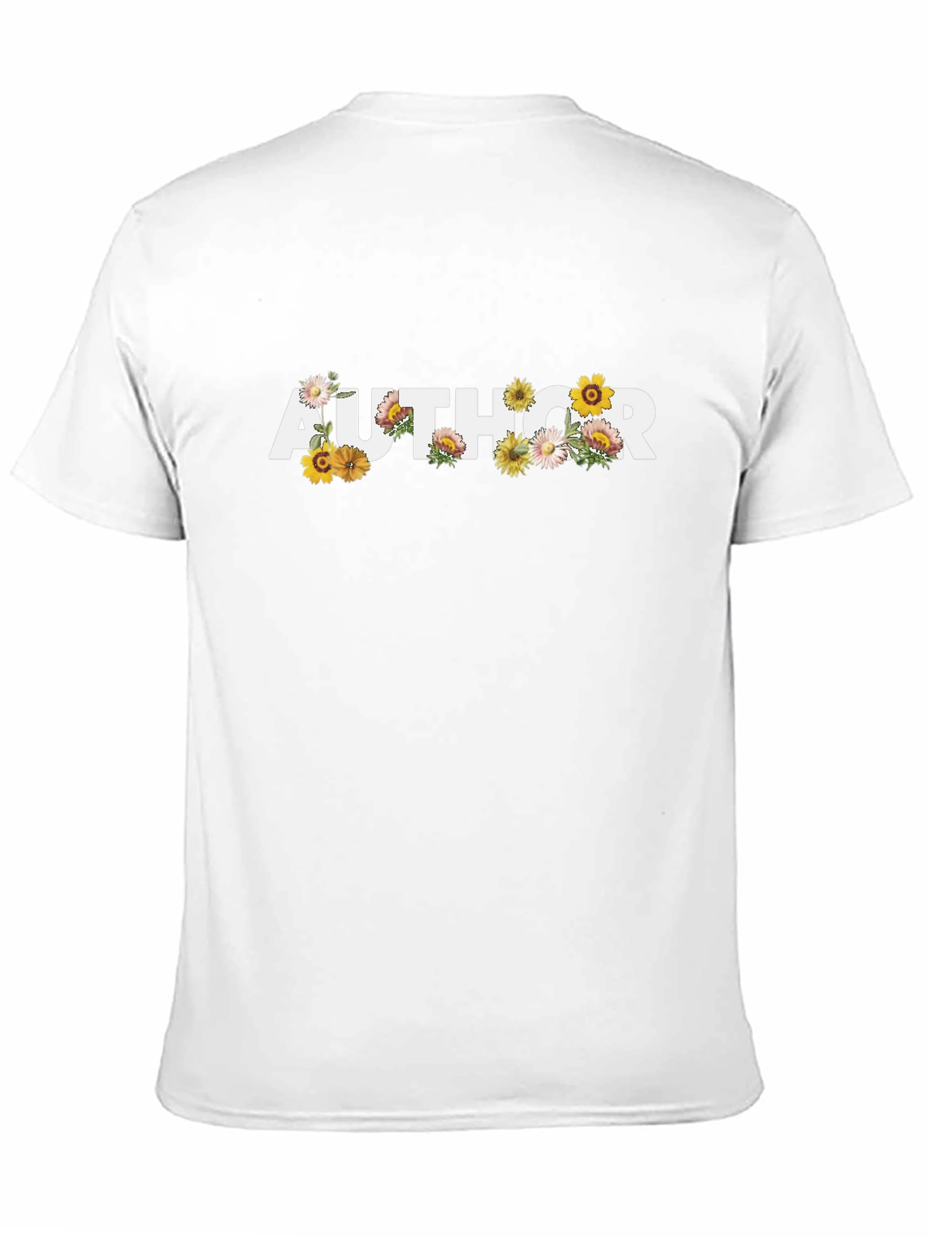 Floral Author Graphic T-Shirt