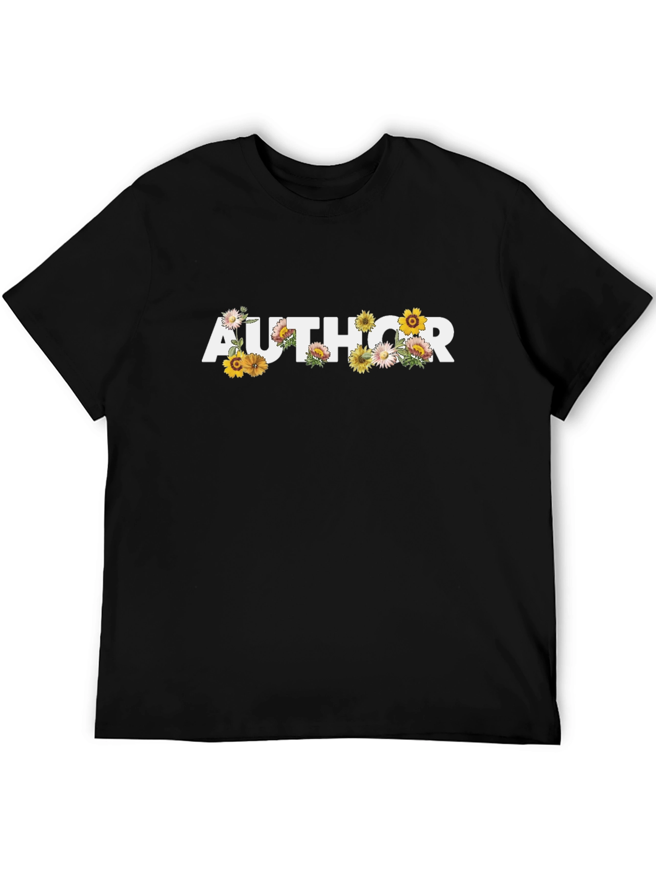 Floral Author Graphic T-Shirt