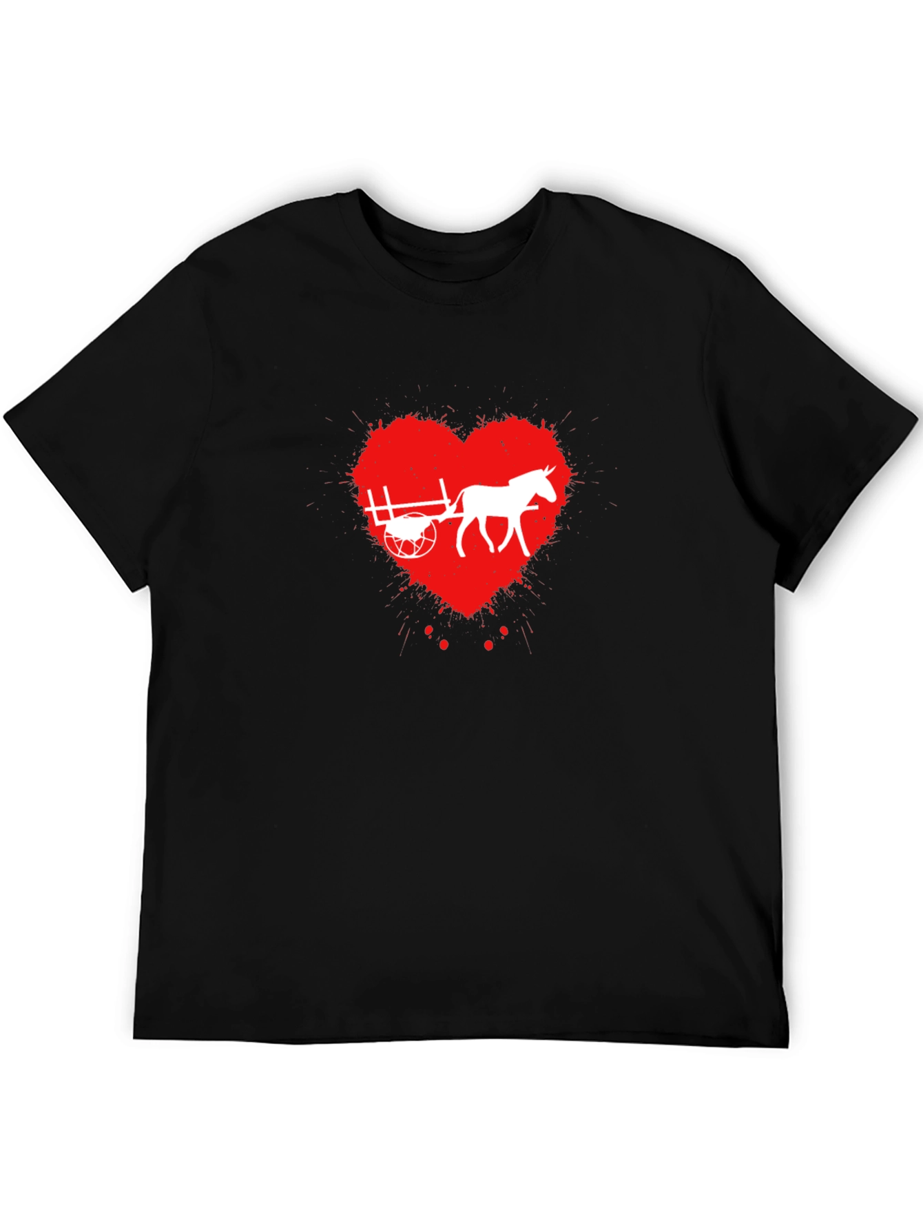 Horse Cart Love Heart T-Shirt