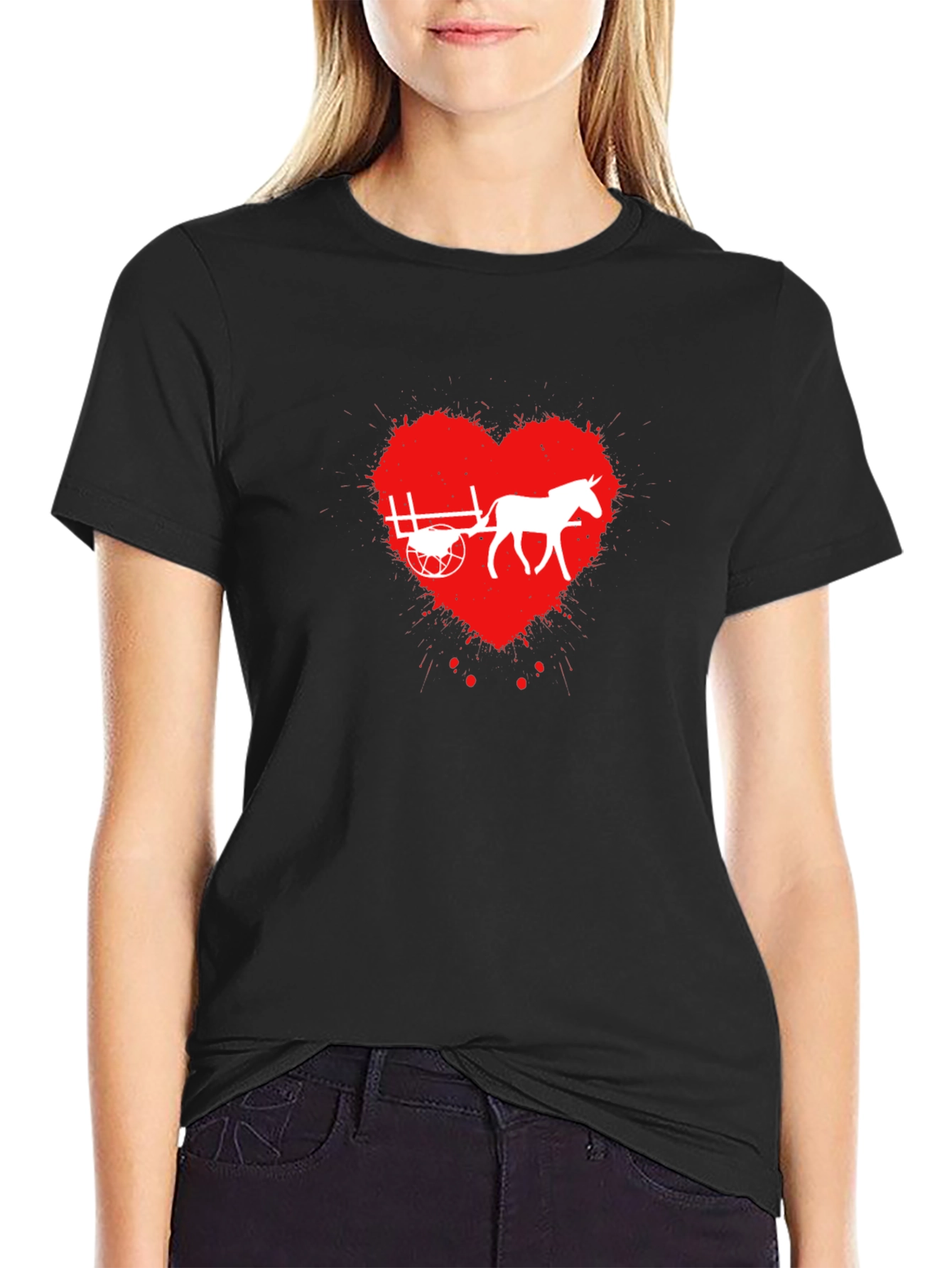 Horse Cart Love Heart T-Shirt