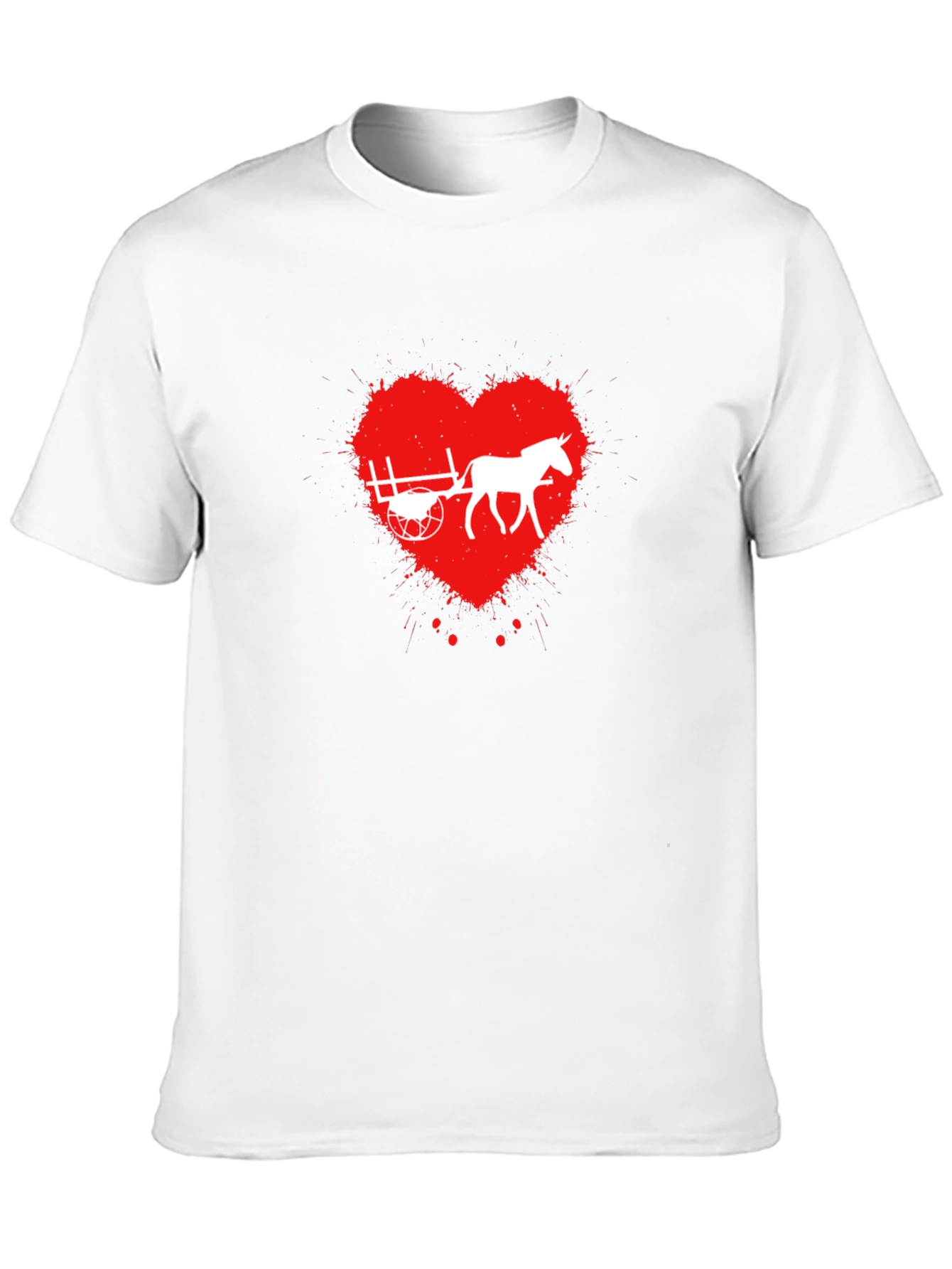 Horse Cart Love Heart T-Shirt