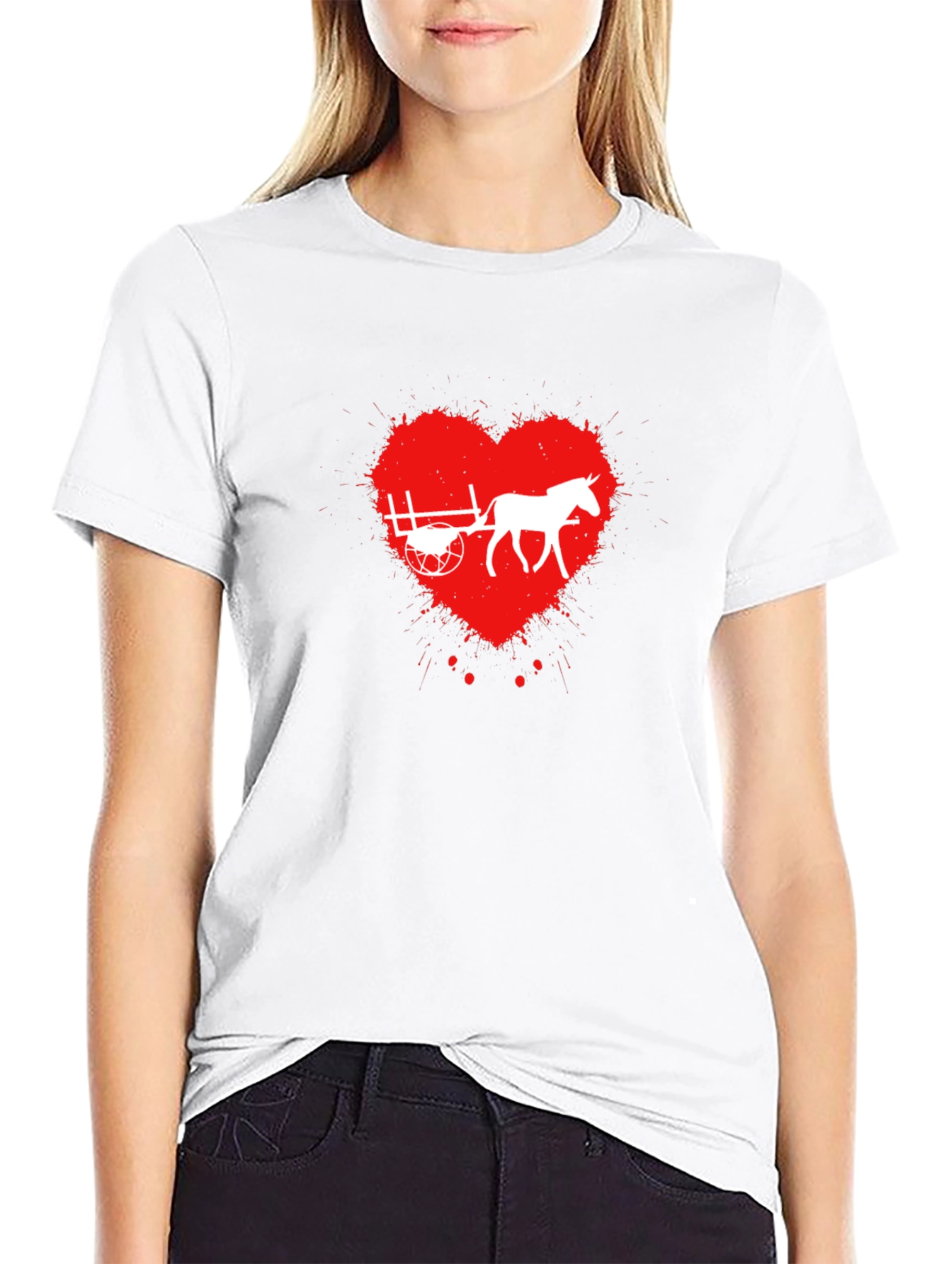 Horse Cart Love Heart T-Shirt