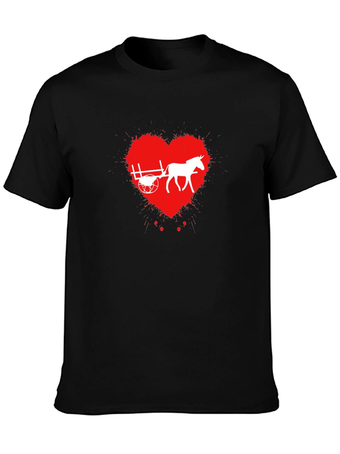 Horse Cart Love Heart T-Shirt
