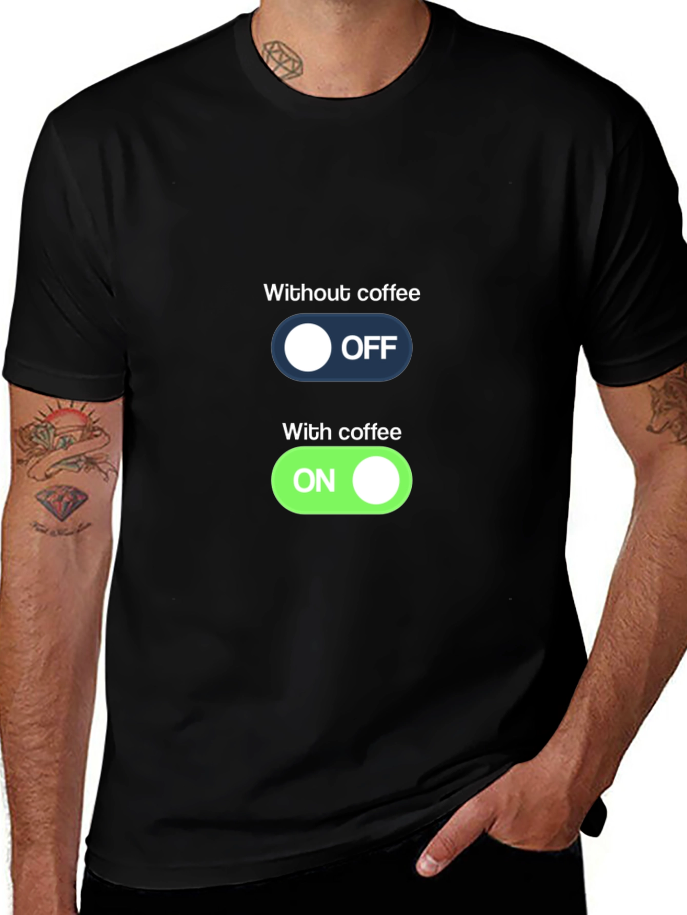 Coffee Mode T-Shirt - On/Off Graphic Tee
