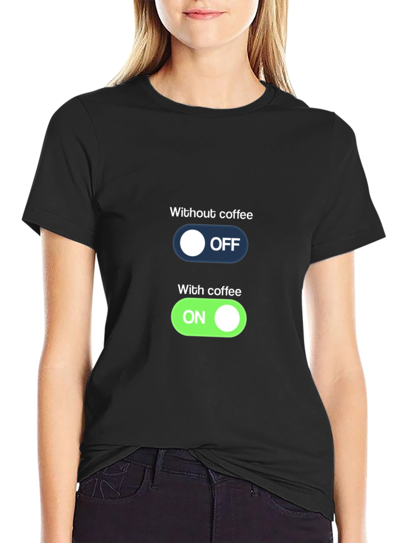 Coffee Mode T-Shirt - On/Off Graphic Tee