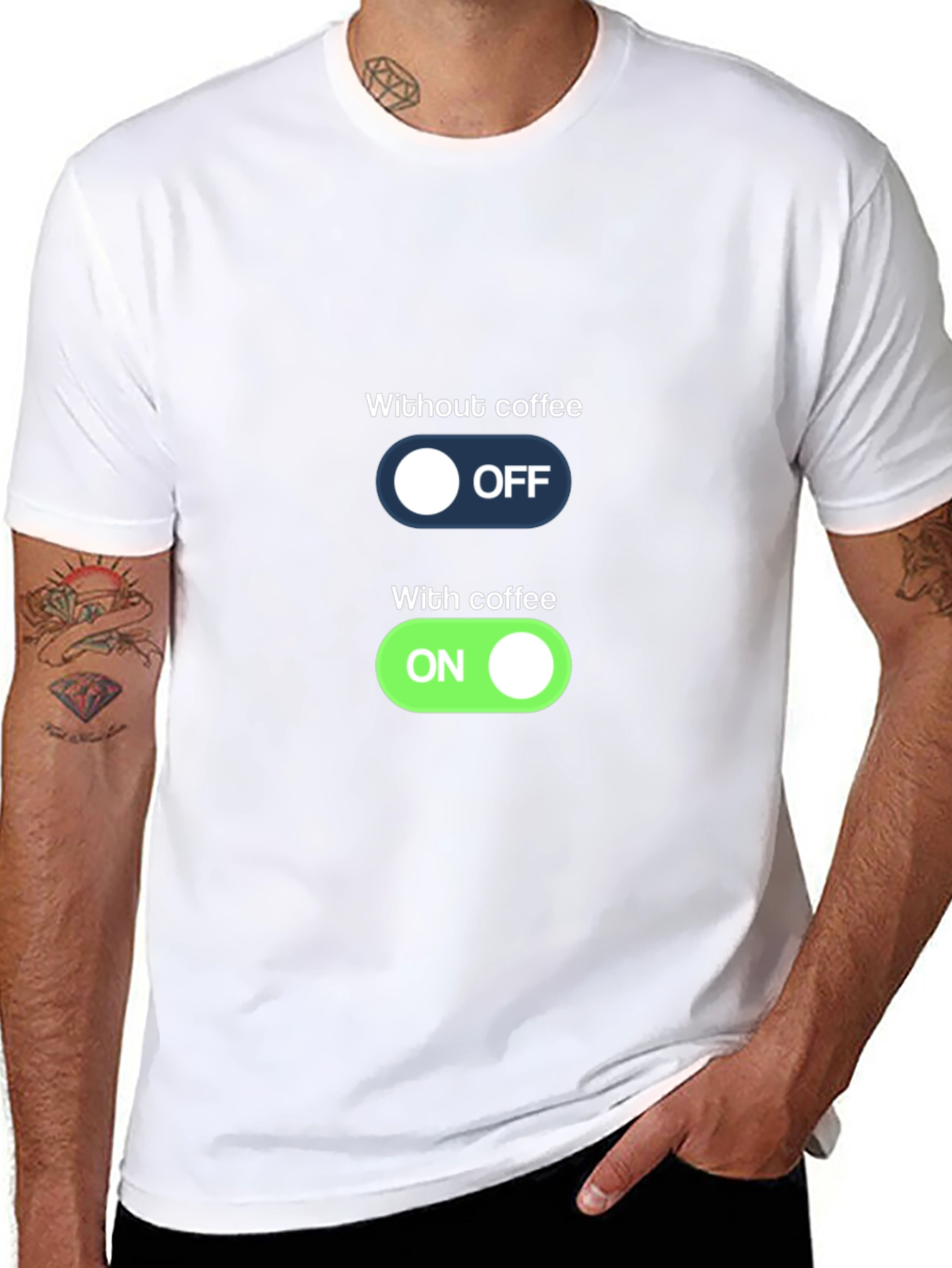 Coffee Mode T-Shirt - On/Off Graphic Tee