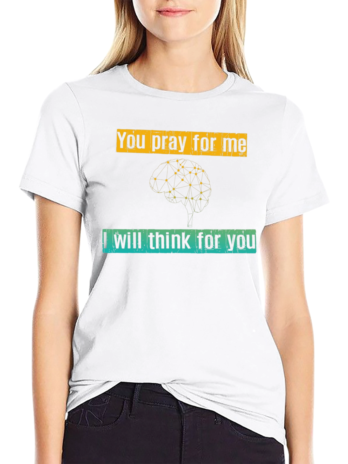 Pray & Think Graphic Tee - Unisex Black T-Shirt