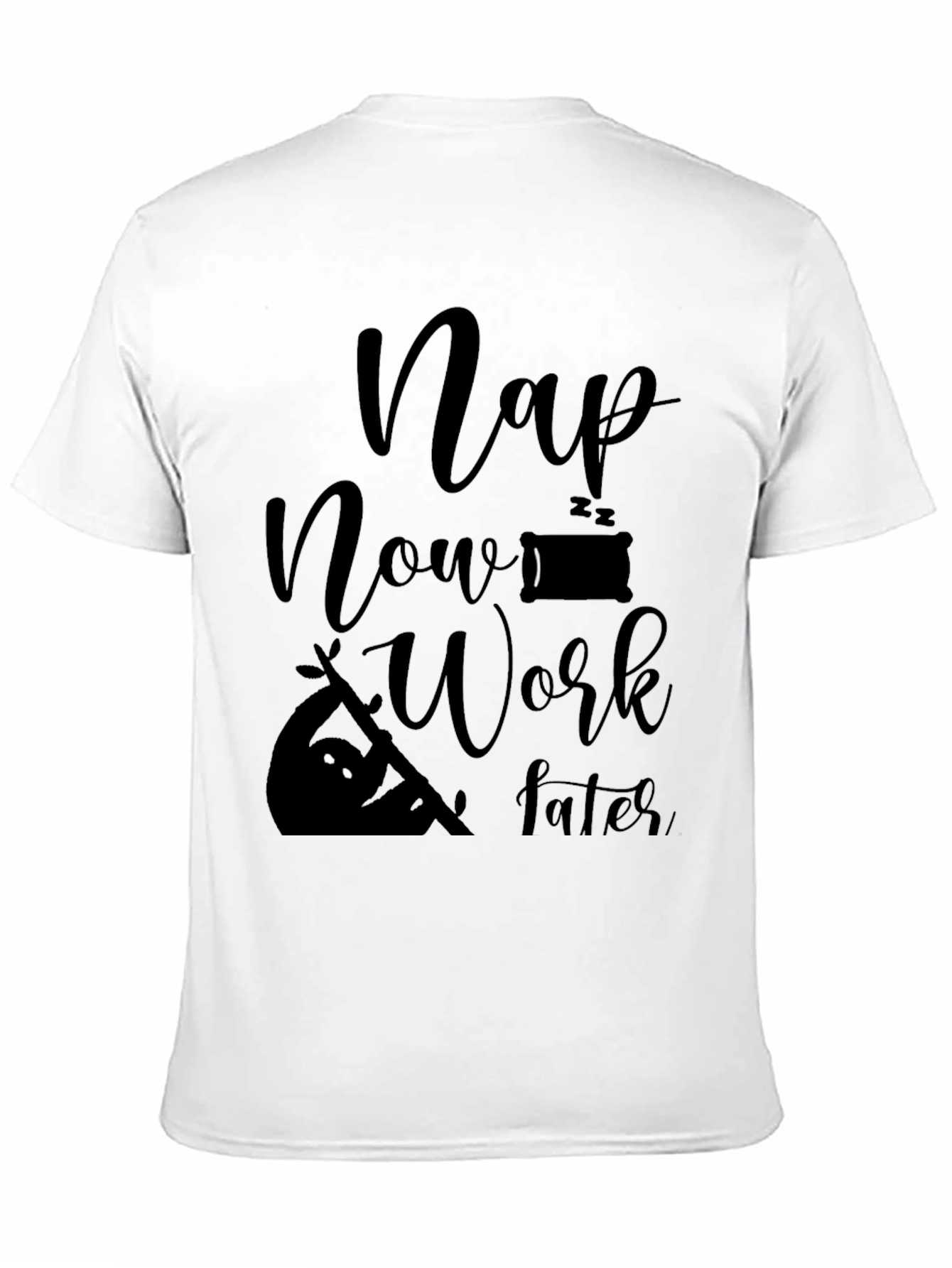 Nap Now Work Later Mens Graphic Tee