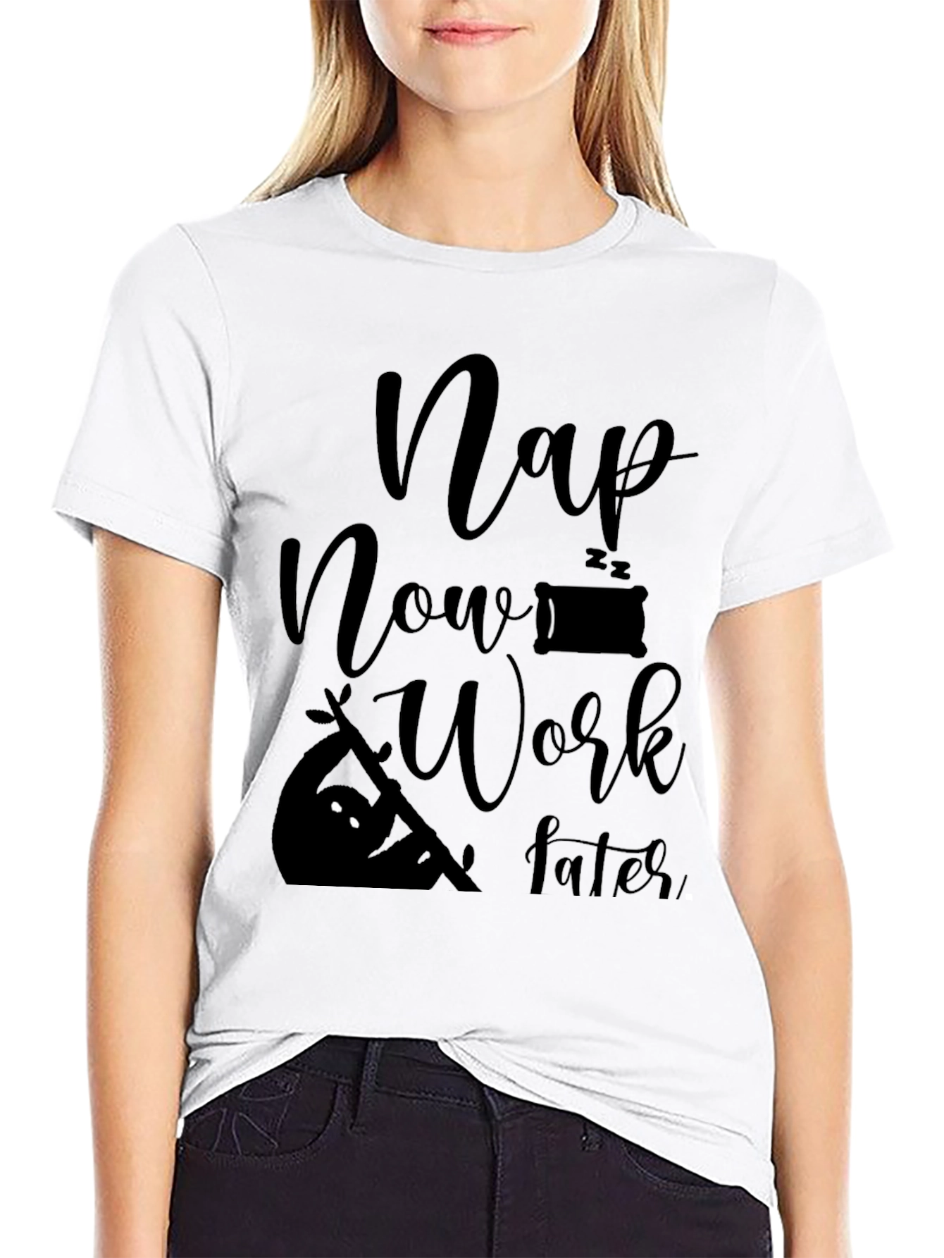 Nap Now Work Later Mens Graphic Tee