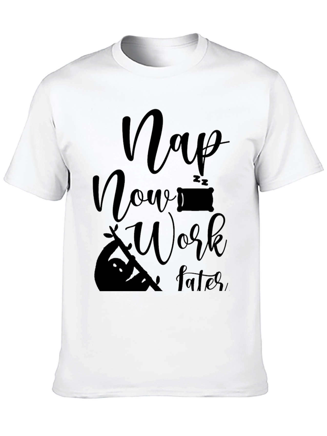 Nap Now Work Later Mens Graphic Tee