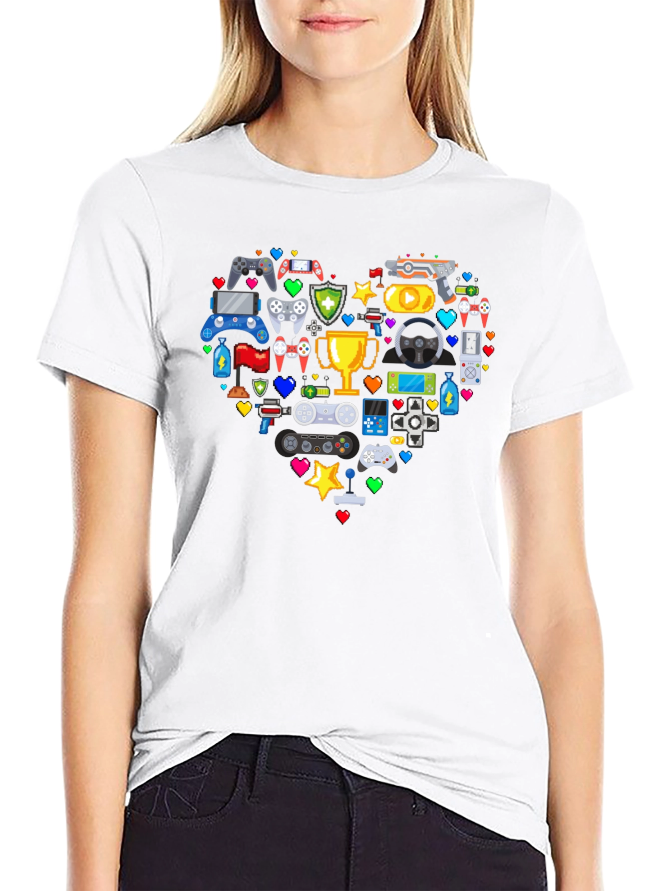 Gamer Heart T-Shirt - Gaming Lover Gift Tee