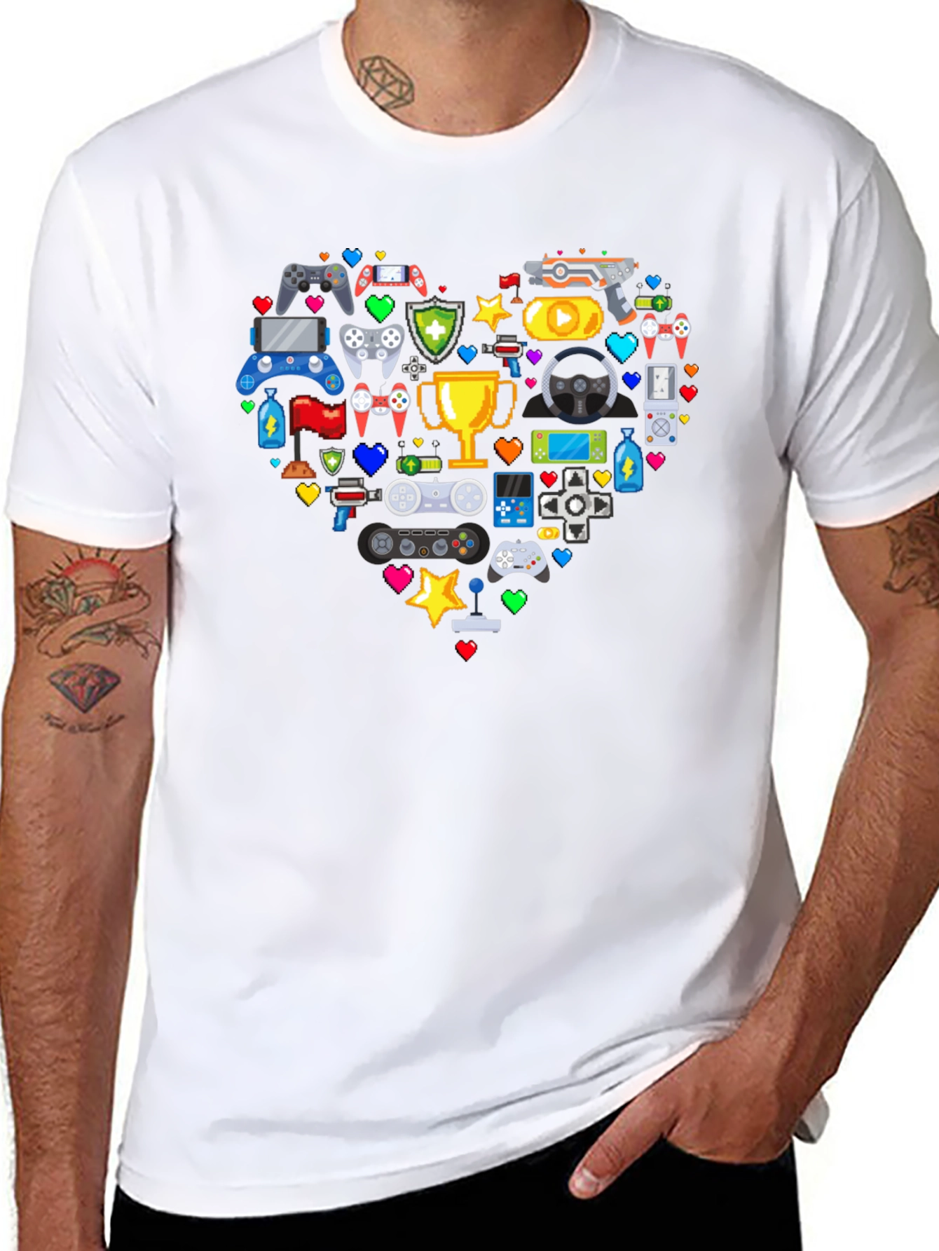 Gamer Heart T-Shirt - Gaming Lover Gift Tee