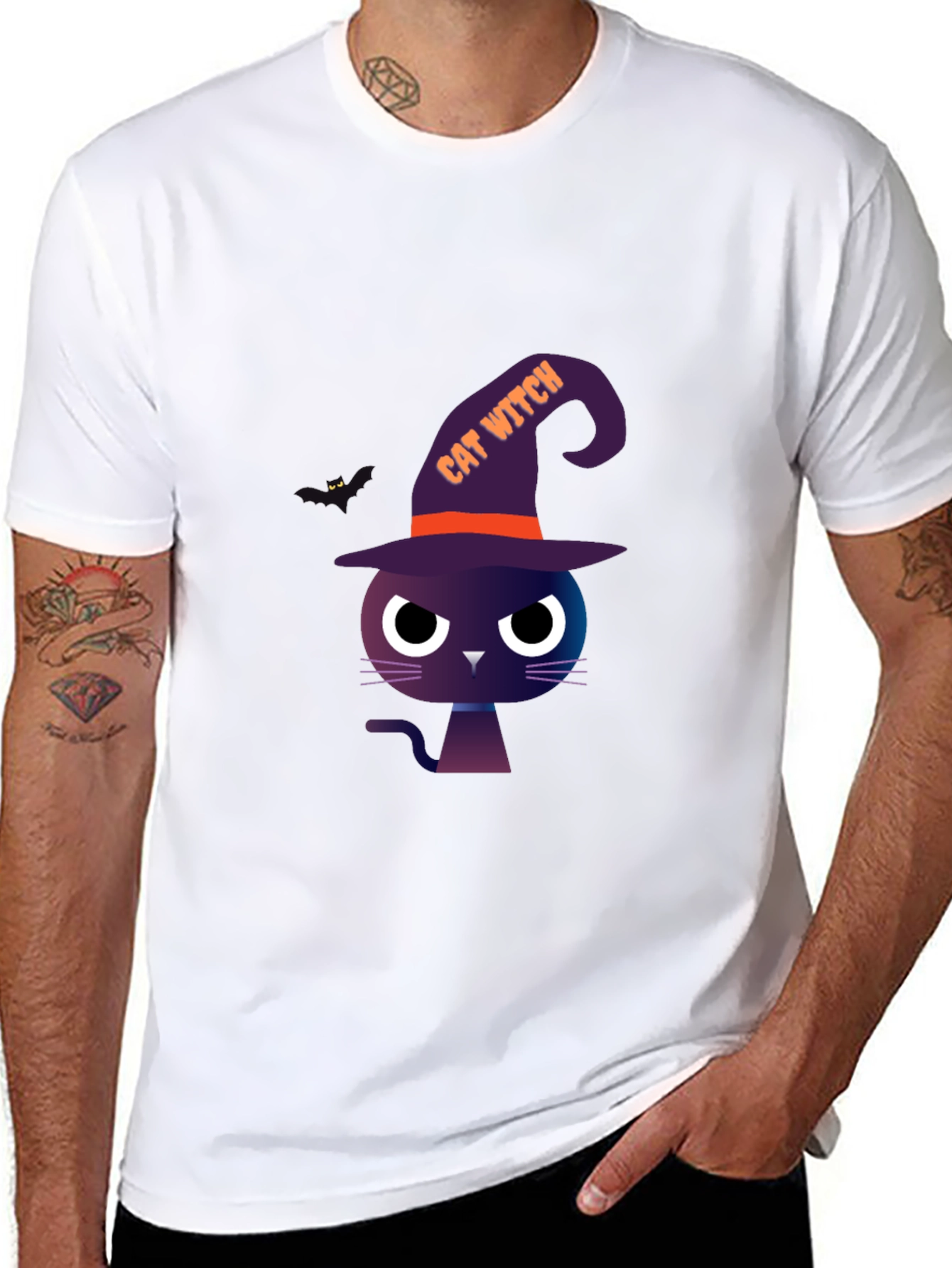 Cat Witch T-Shirt - Halloween Spooky Season
