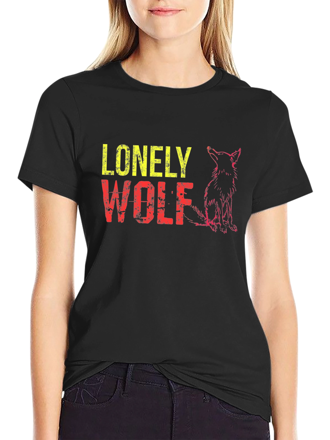 Lonely Wolf Graphic T-Shirt