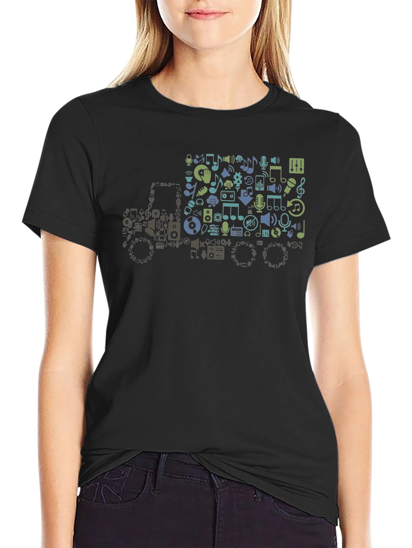 Music Truck Graphic Tee - Black