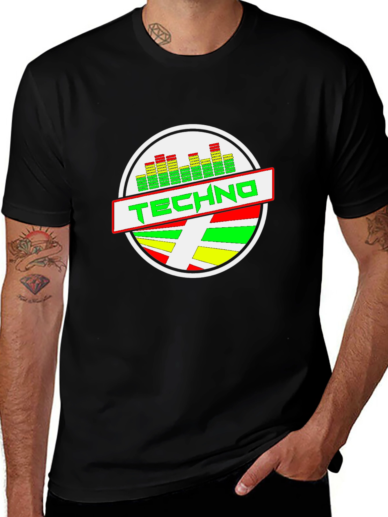 Techno Graphic Black T-Shirt