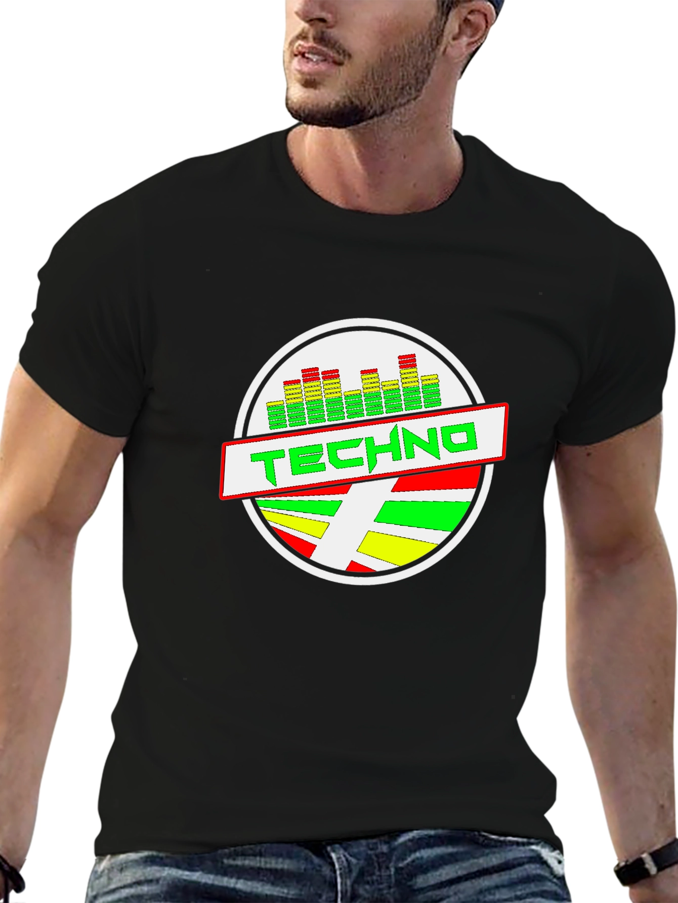 Techno Graphic Black T-Shirt