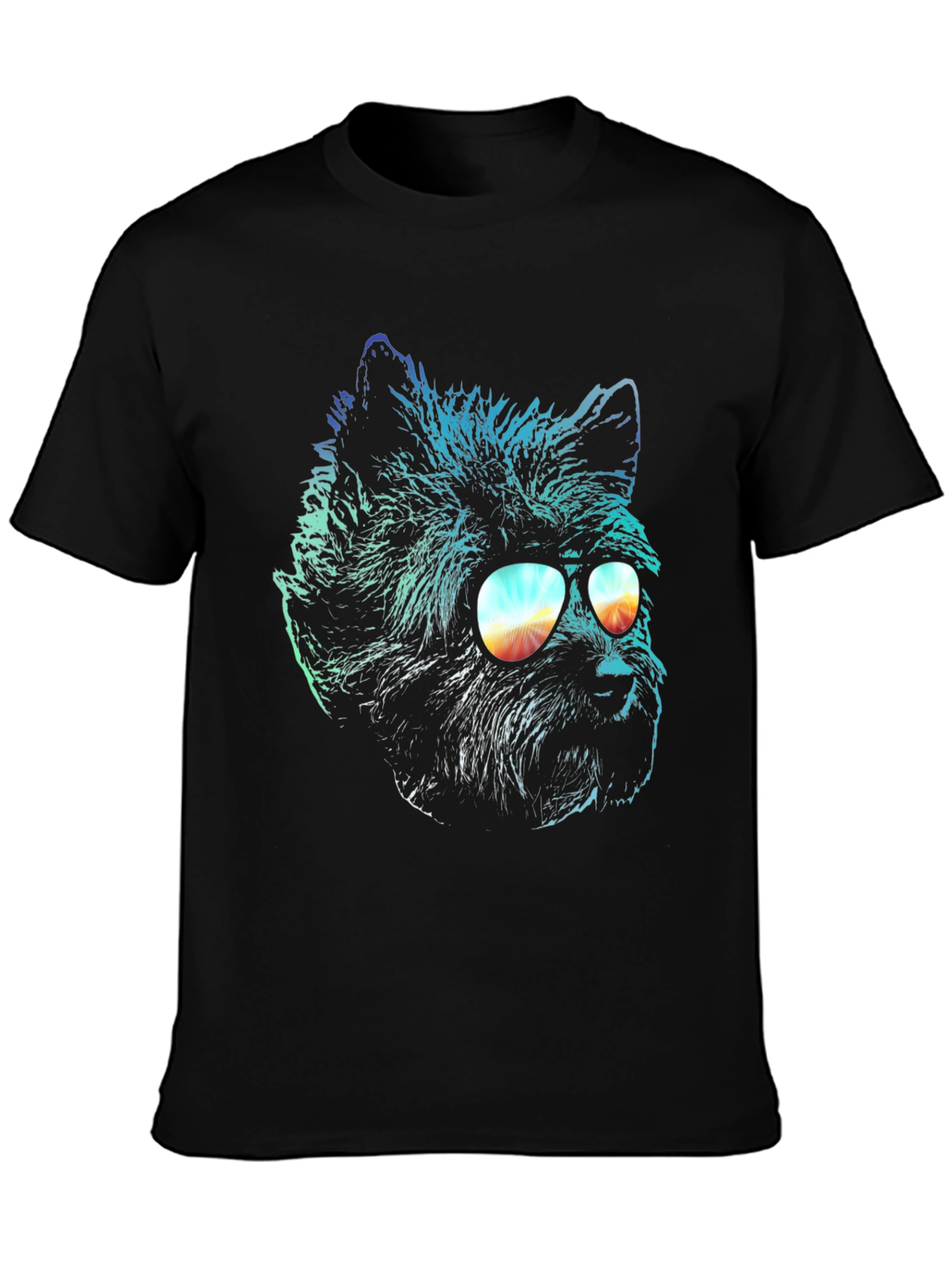 Cool Dog in Sunglasses Graphic T-Shirt