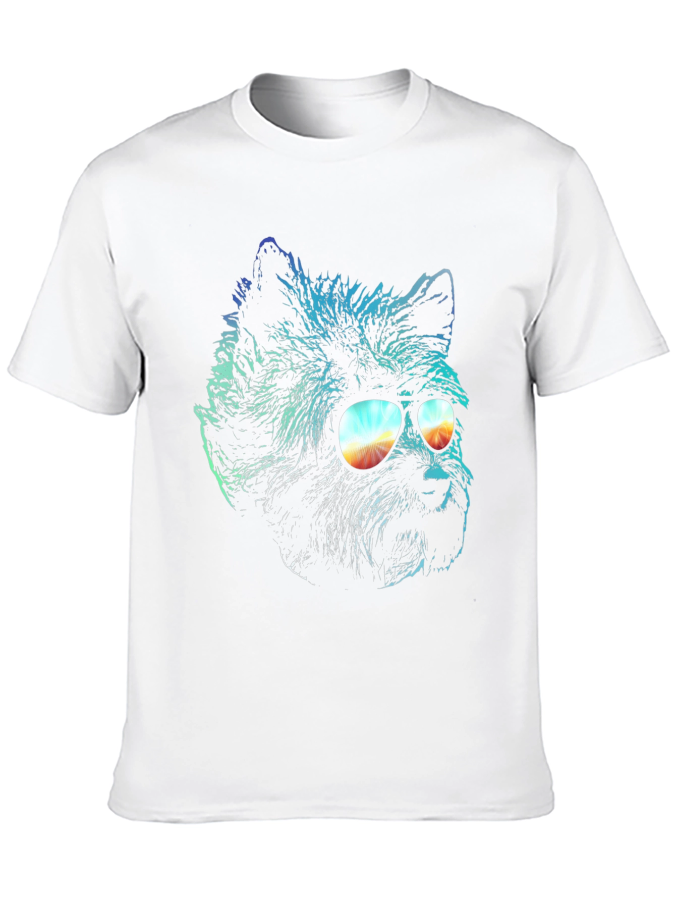 Cool Dog in Sunglasses Graphic T-Shirt