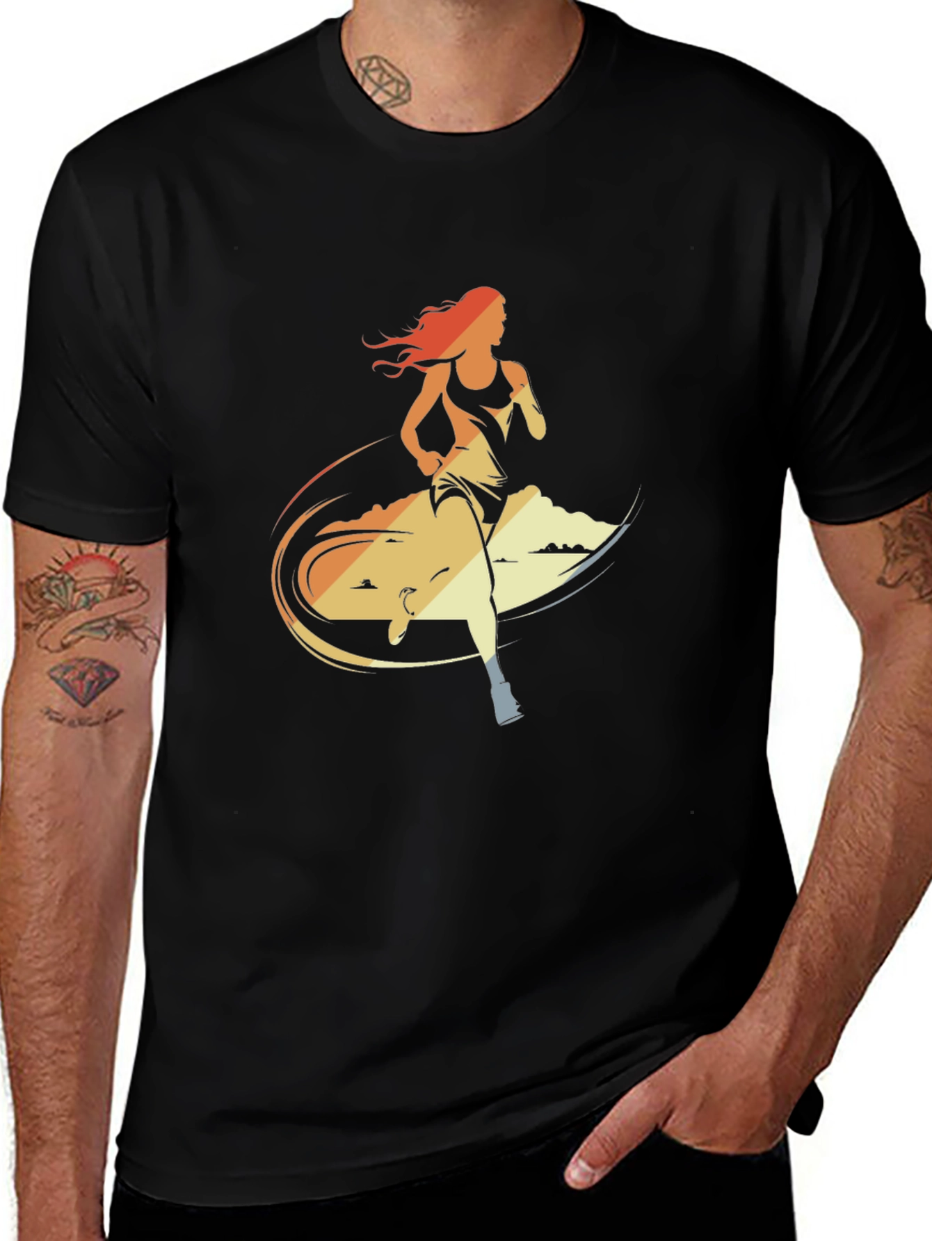 Retro Runner Graphic T-Shirt