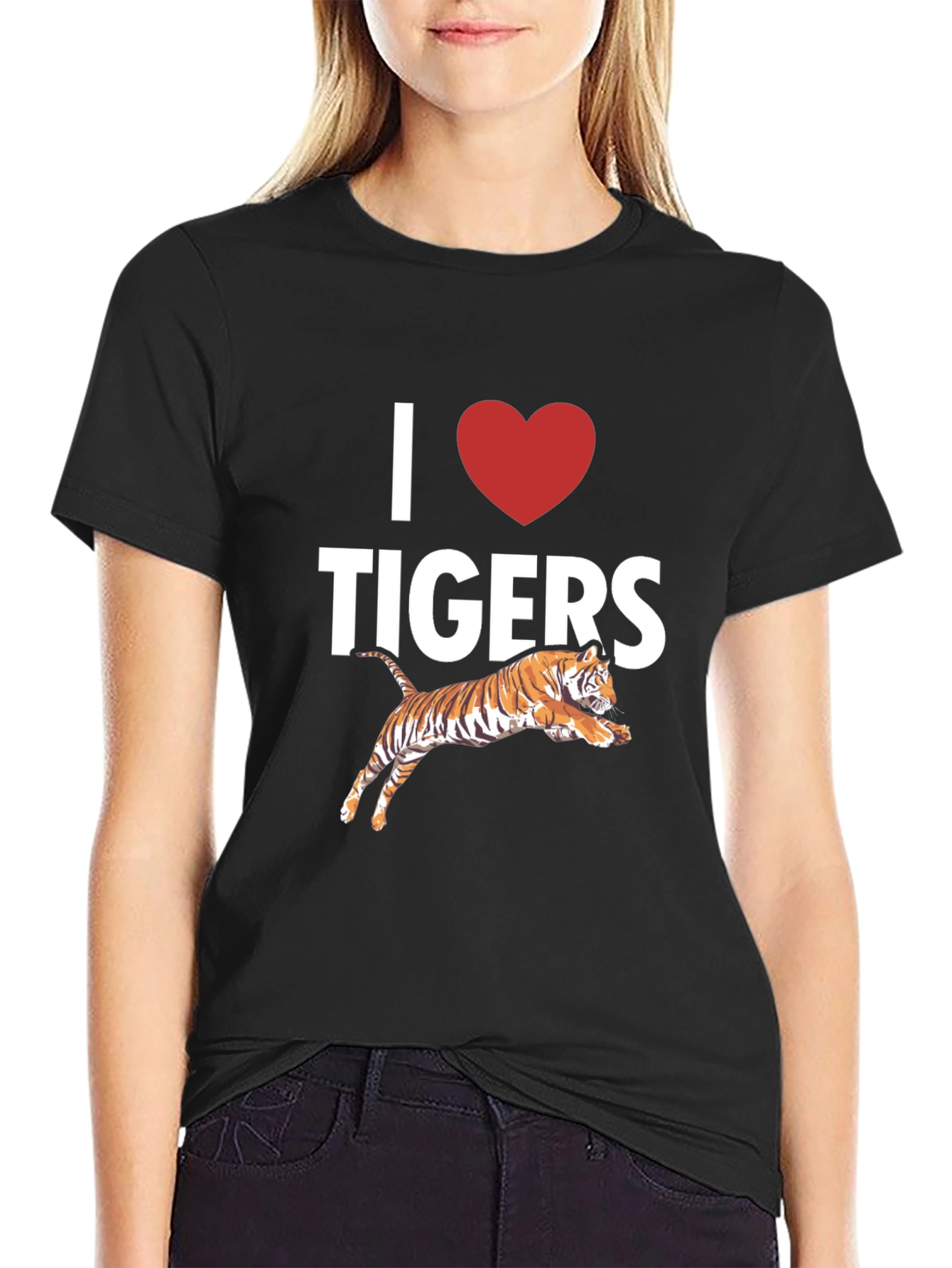 I Love Tigers Graphic T-Shirt