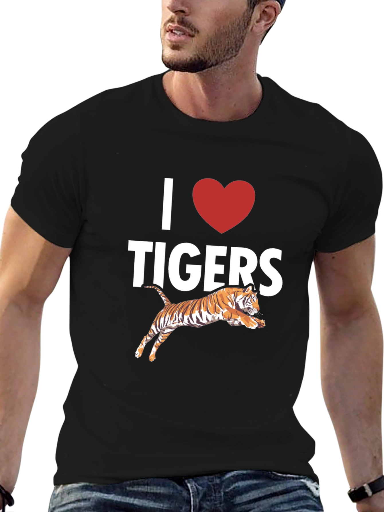 I Love Tigers Graphic T-Shirt