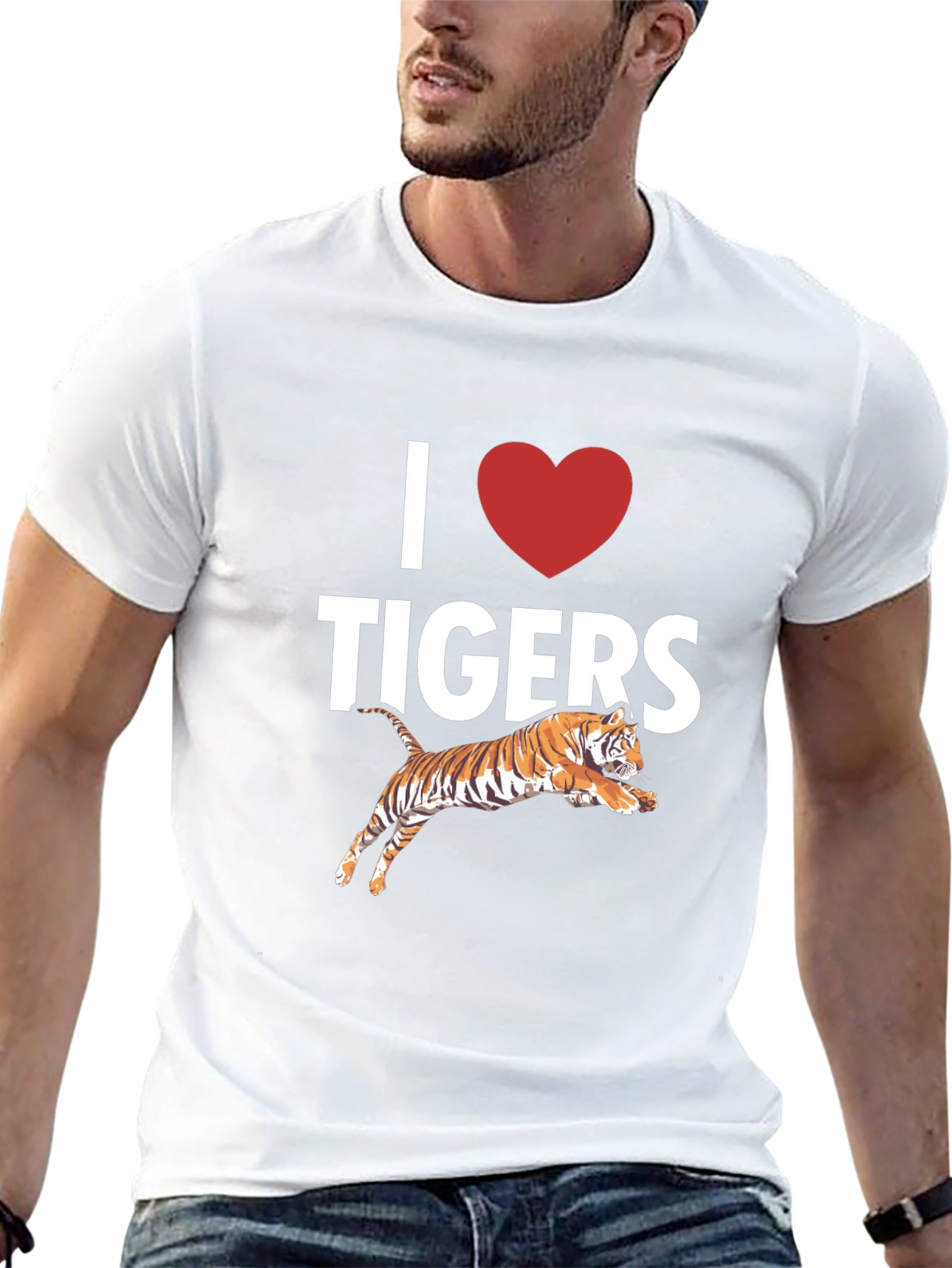 I Love Tigers Graphic T-Shirt