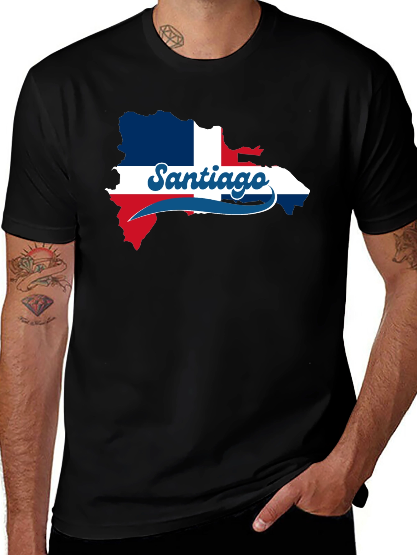 Santiago Dominican Republic Flag T-Shirt