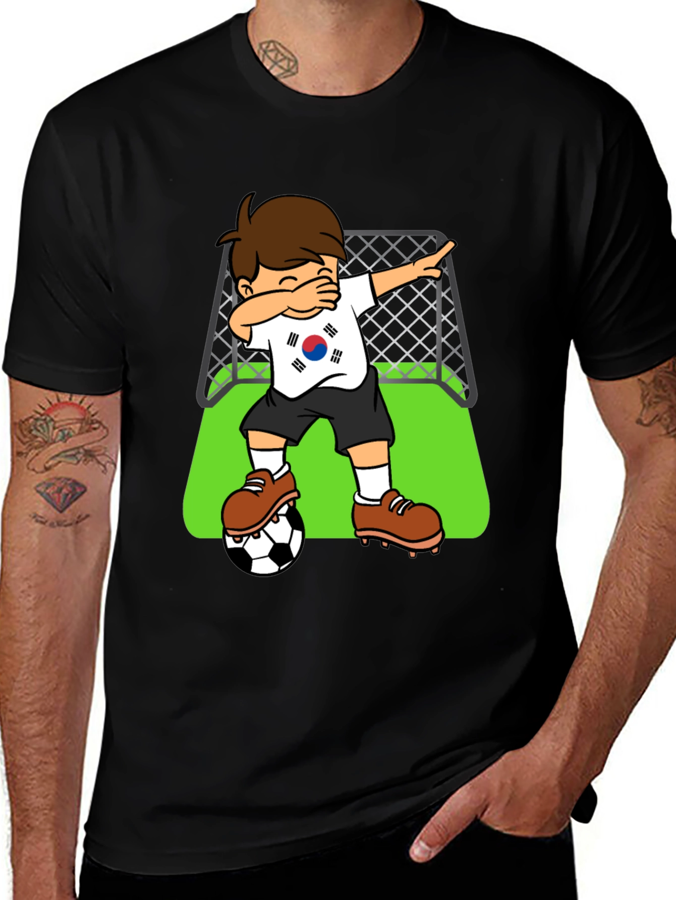 South Korea Dabbing Soccer Player T-Shirt
