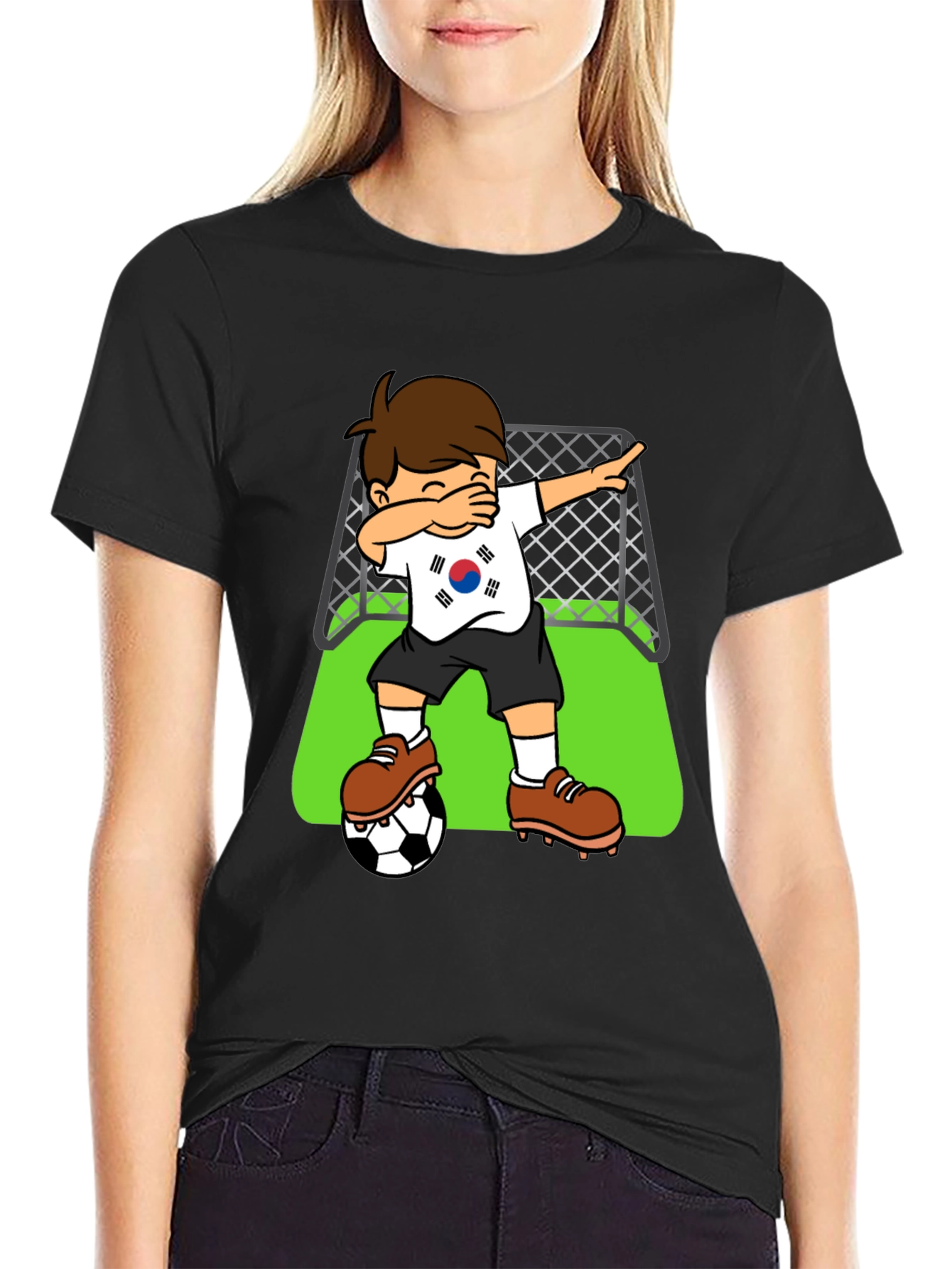 South Korea Dabbing Soccer Player T-Shirt