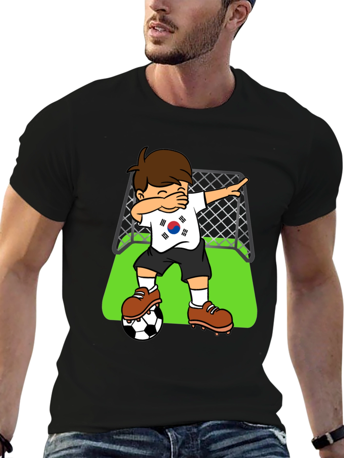 South Korea Dabbing Soccer Player T-Shirt