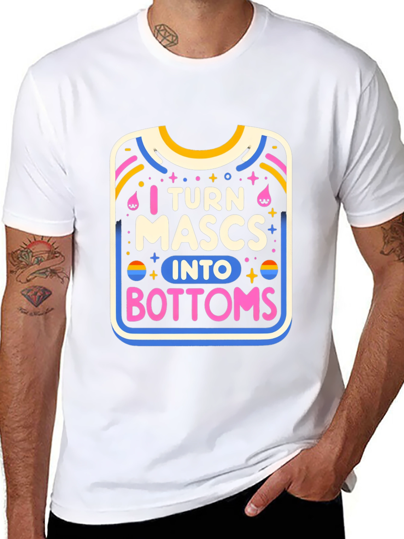 I Turn Mascs Into Bottoms Graphic Tee - Black