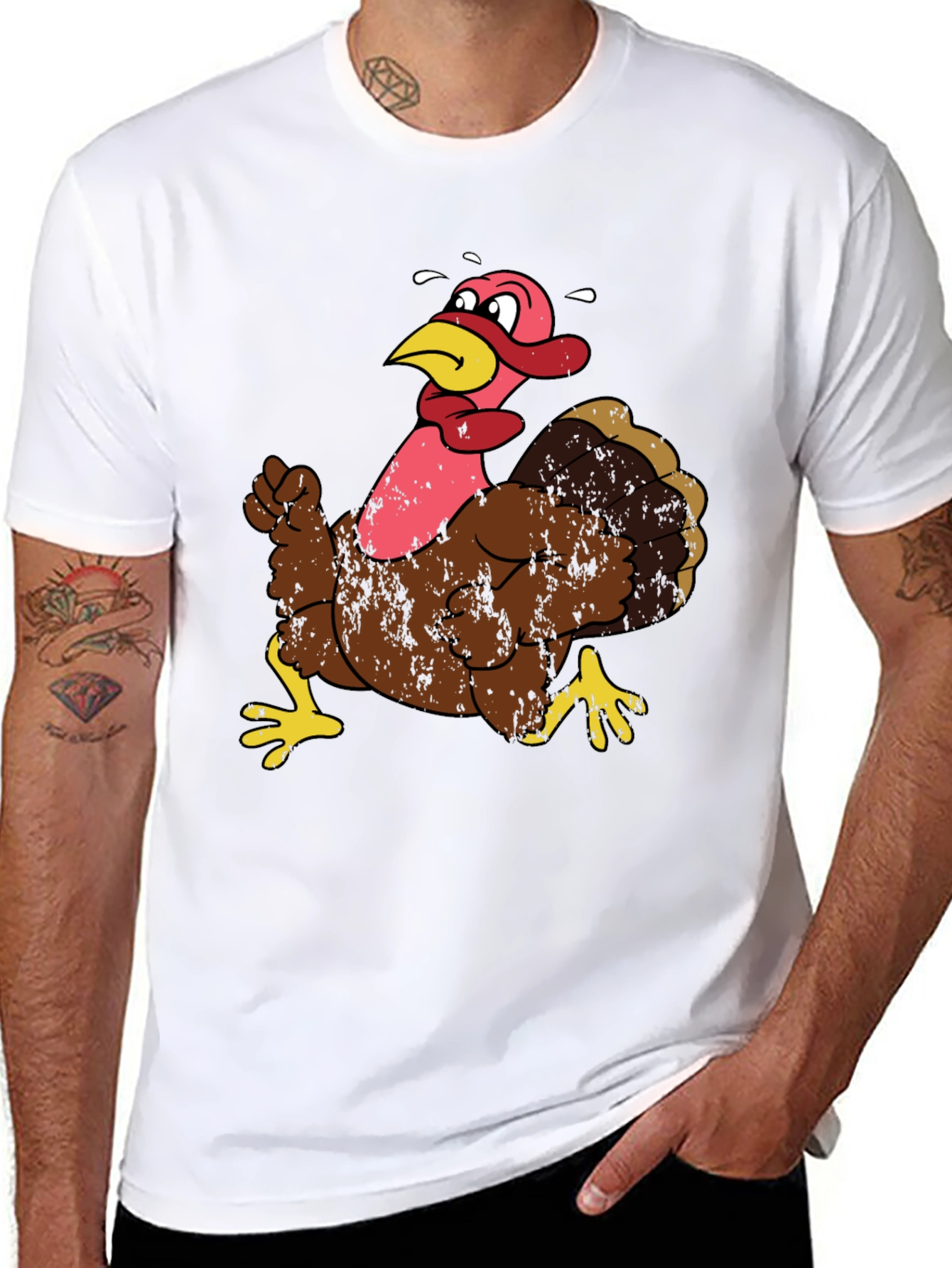 Funny Turkey Graphic T-Shirt - Thanksgiving Tee
