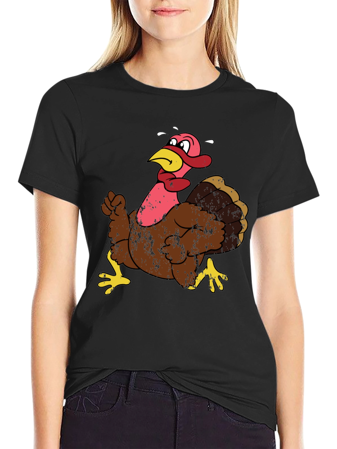 Funny Turkey Graphic T-Shirt - Thanksgiving Tee
