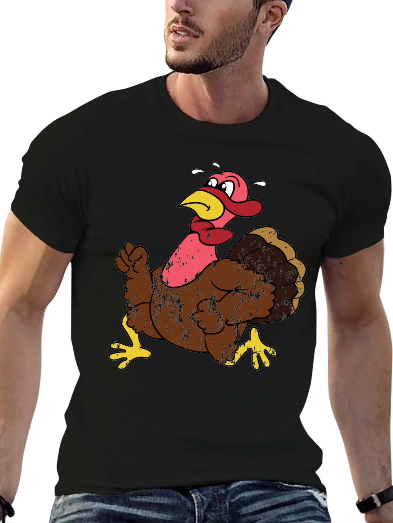 Funny Turkey Graphic T-Shirt - Thanksgiving Tee