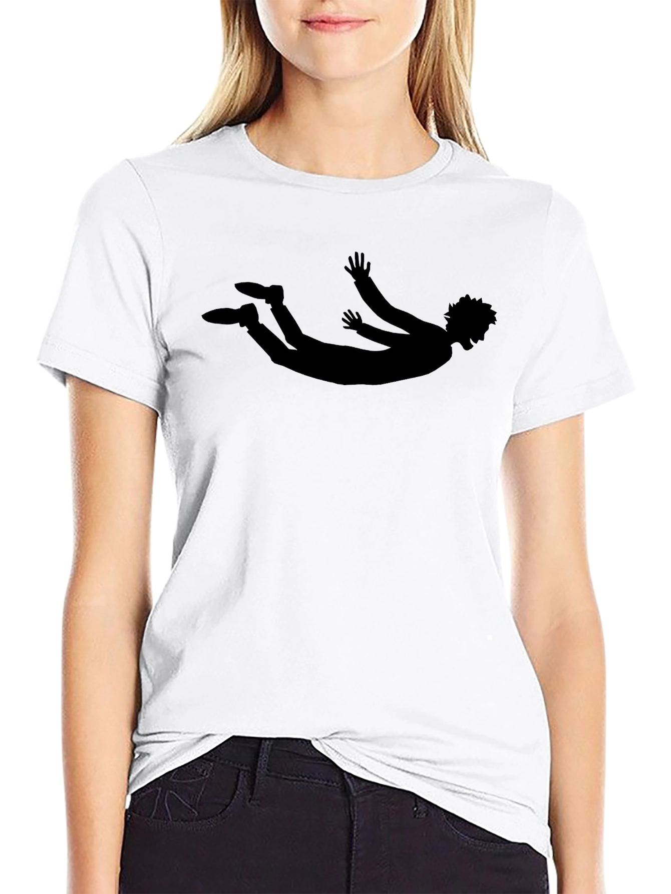 Silhouette Falling T-Shirt - Mens Black Graphic Tee
