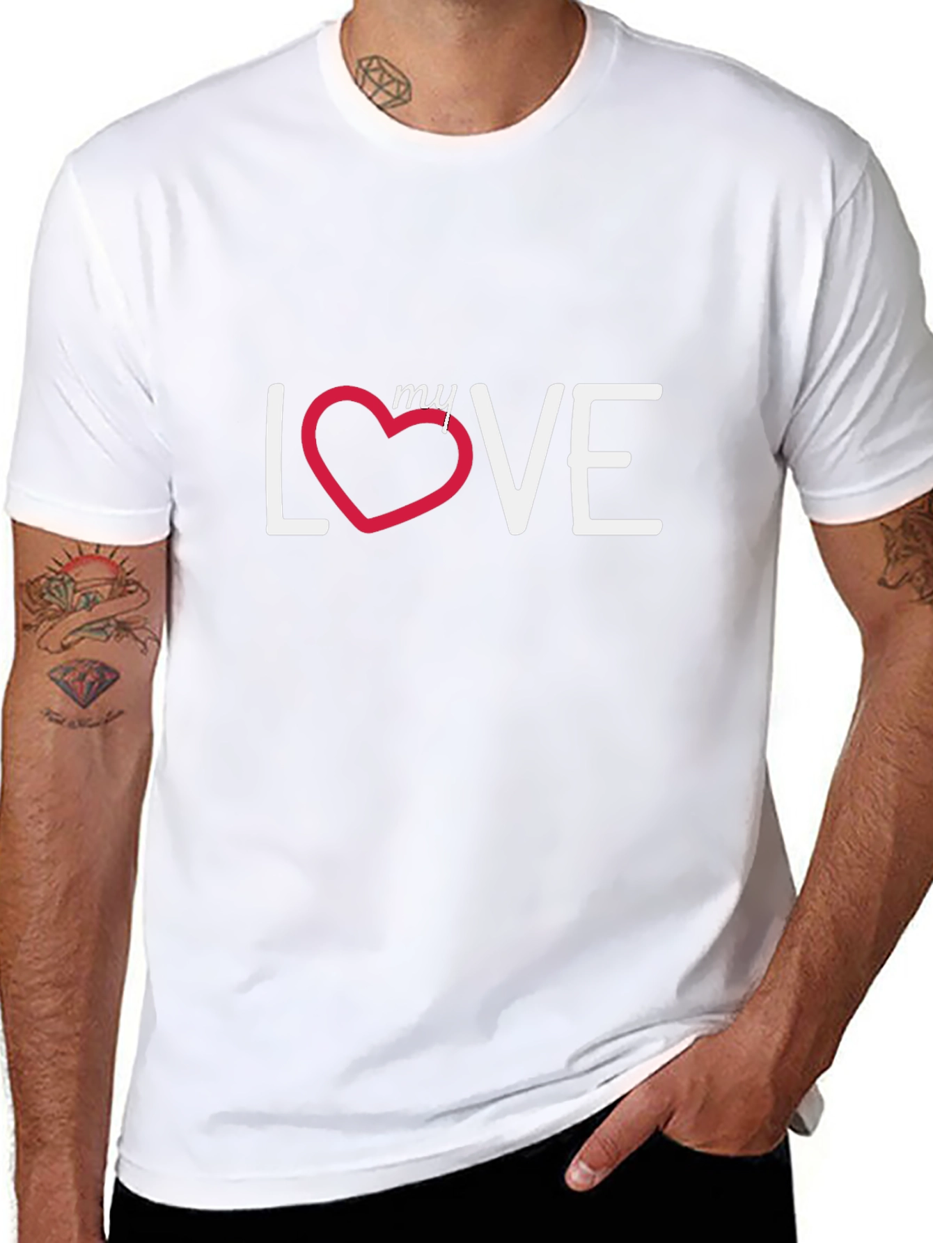 My Love T-Shirt - Black Cotton Casual Tee