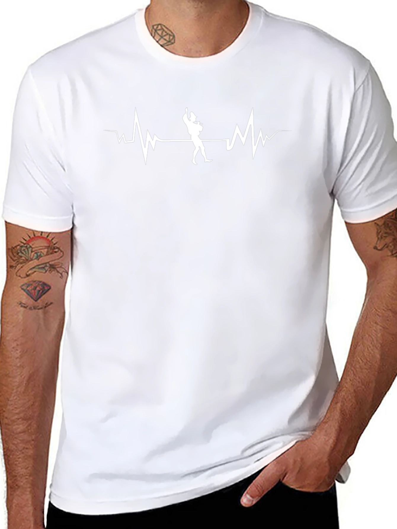Singer Heartbeat Graphic Tee - Music Lover T-Shirt