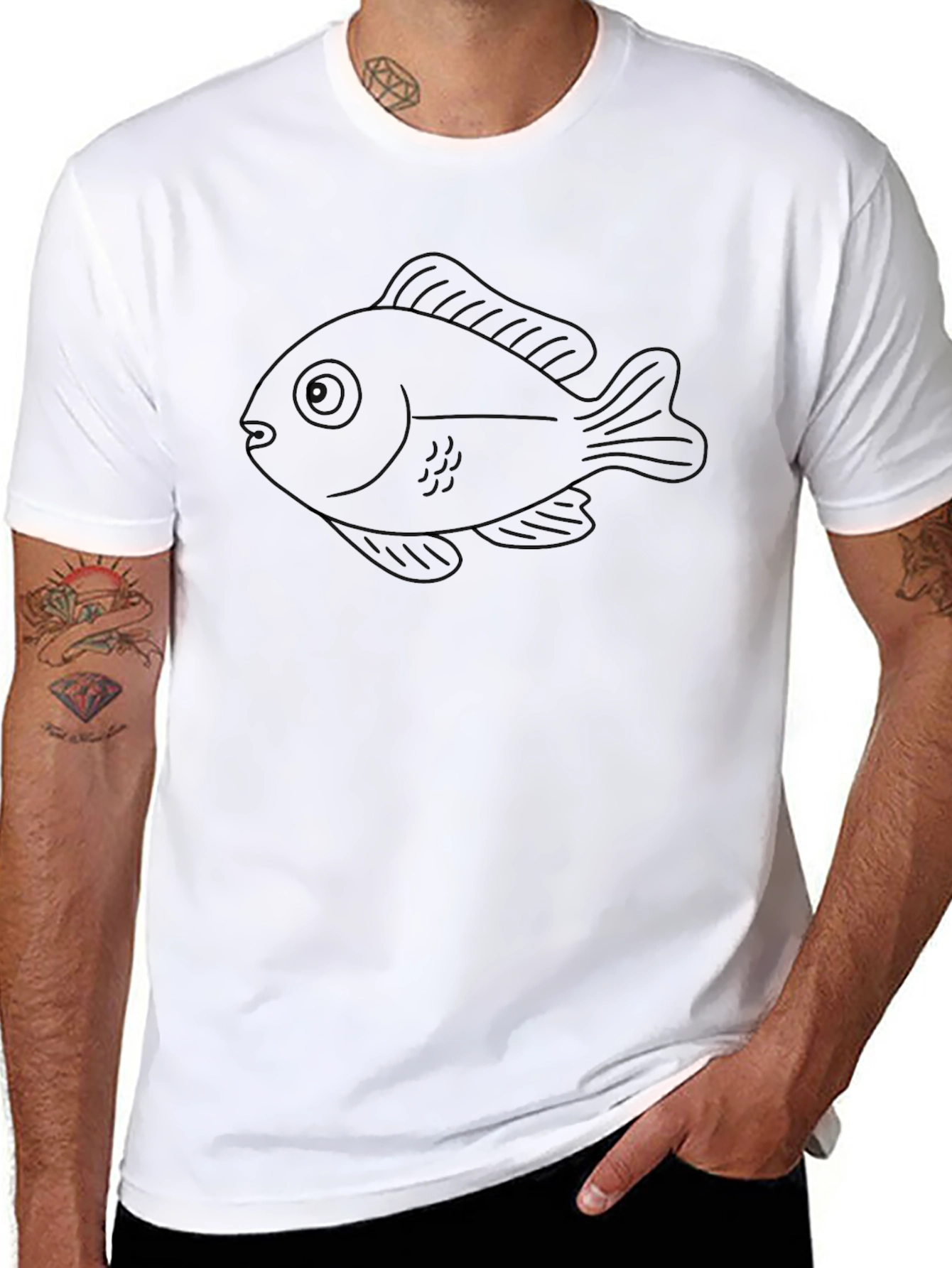 Fish Graphic T-Shirt - Casual Comfort