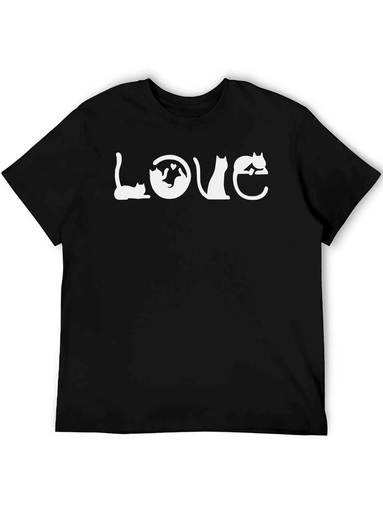 Cat Lover T-Shirt - LOVE Cats Graphic Tee