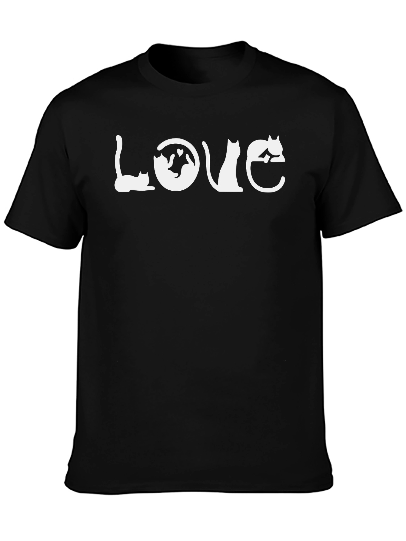 Cat Lover T-Shirt - LOVE Cats Graphic Tee