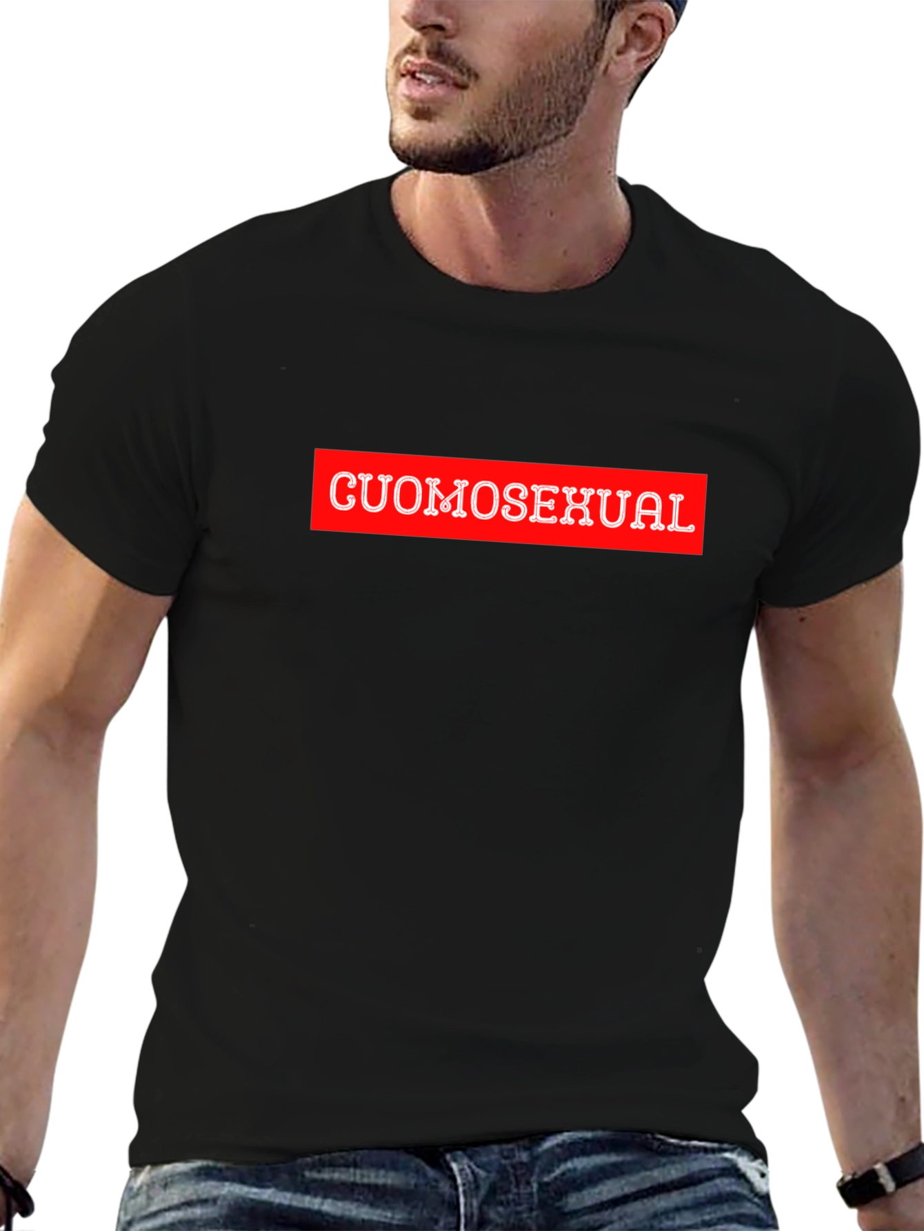Cuomosexual Graphic T-Shirt - Black Crew Neck Tee