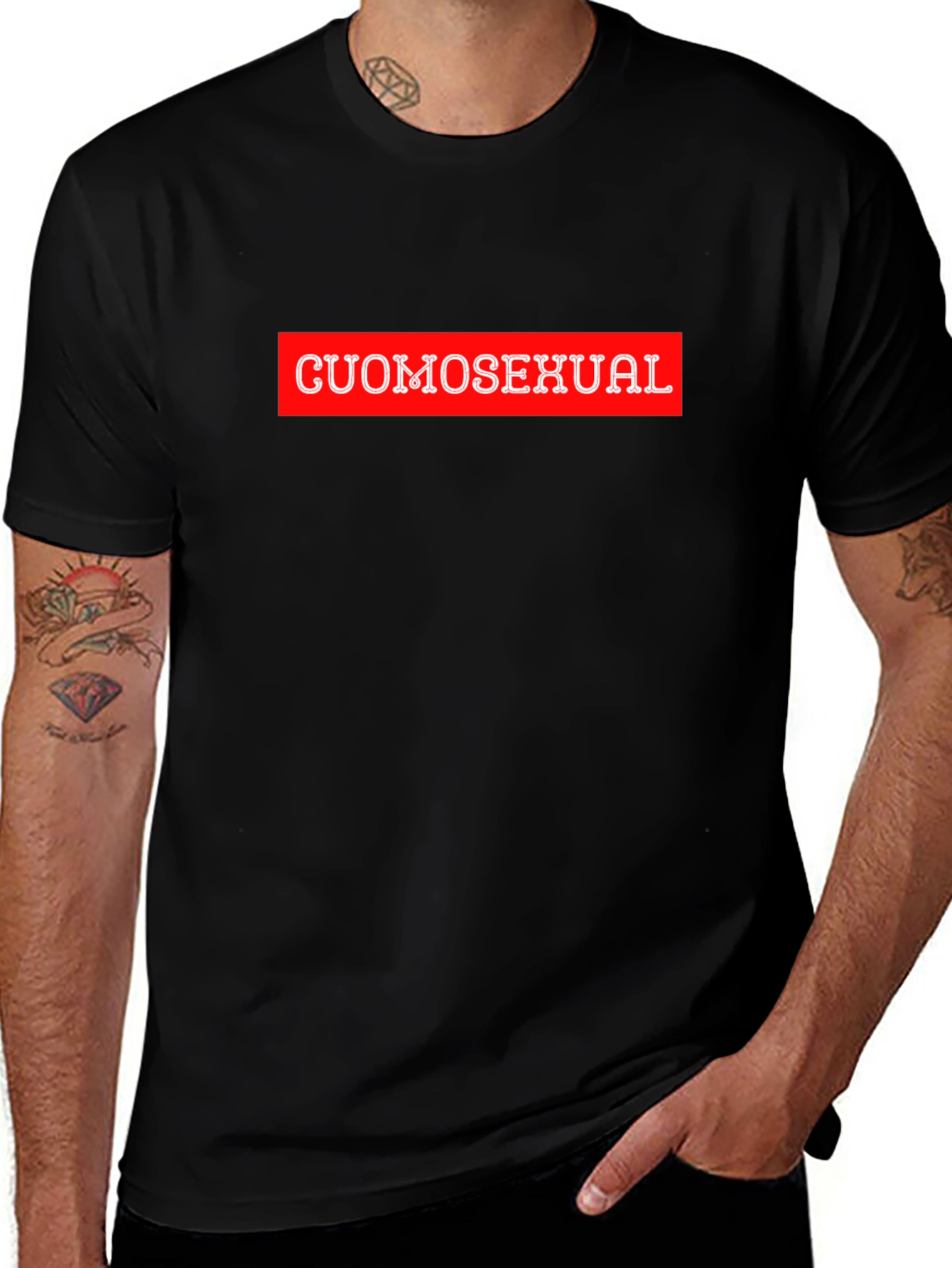 Cuomosexual Graphic T-Shirt - Black Crew Neck Tee