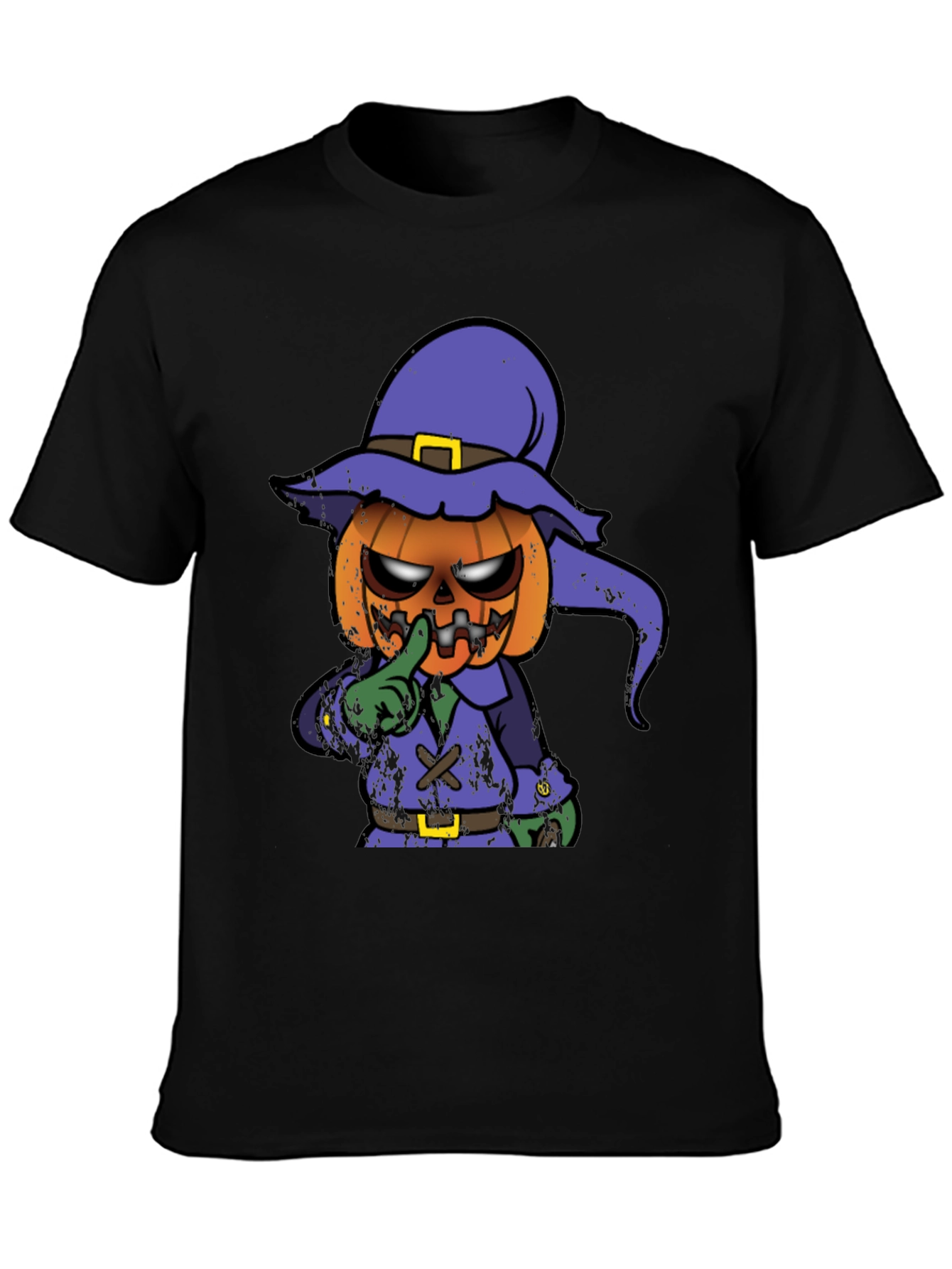Spooky Pumpkin Character Graphic T-Shirt