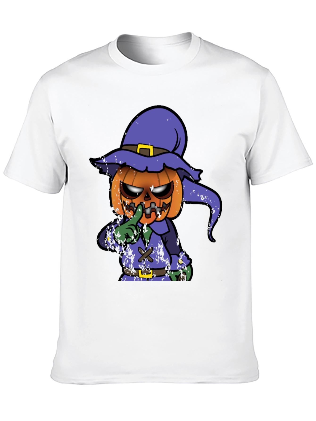 Spooky Pumpkin Character Graphic T-Shirt